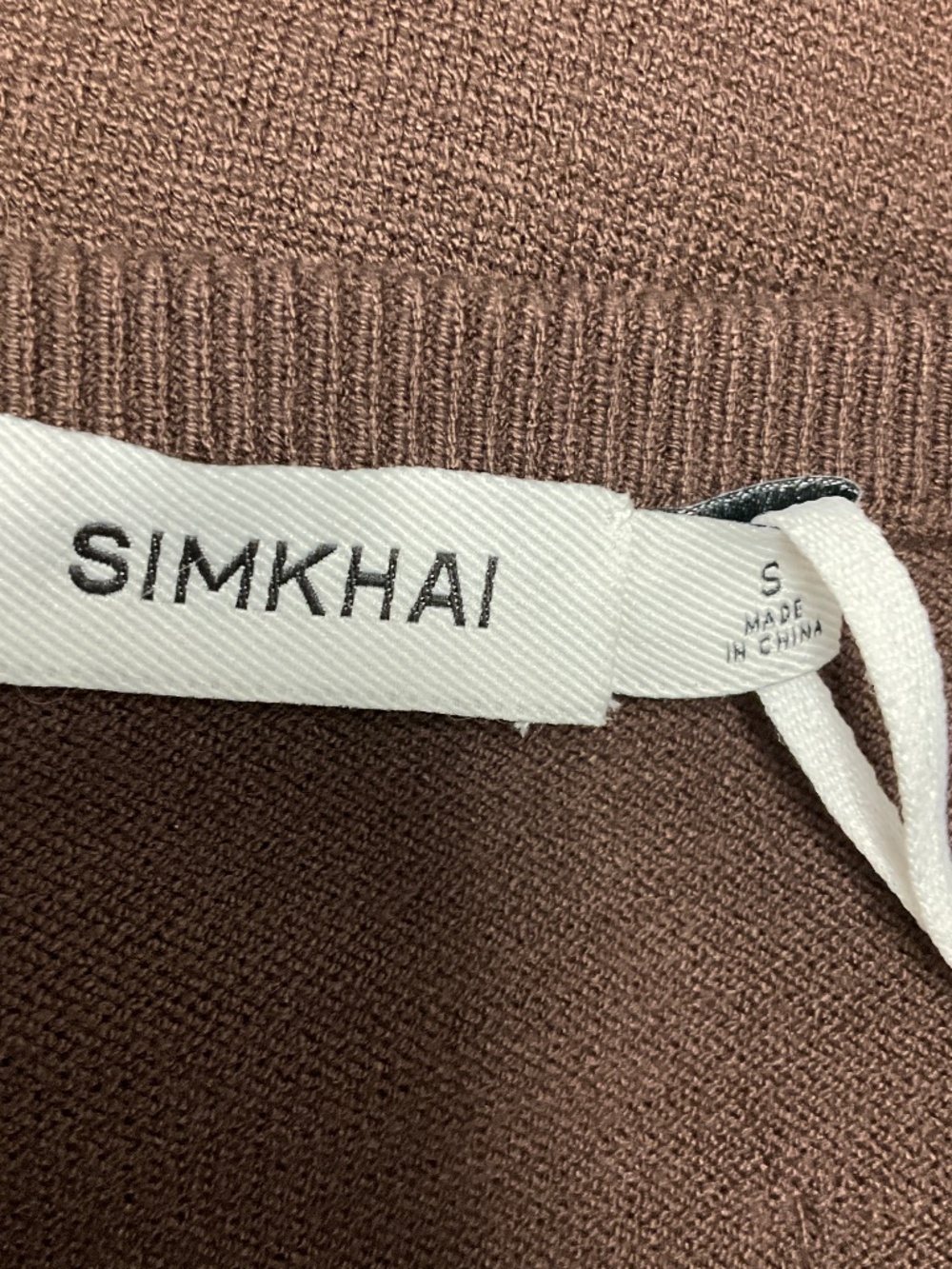 SIMKHAI BROWN ZADIE EMBELLISHED CROPPED CARDIGAN - Picture 4 of 5